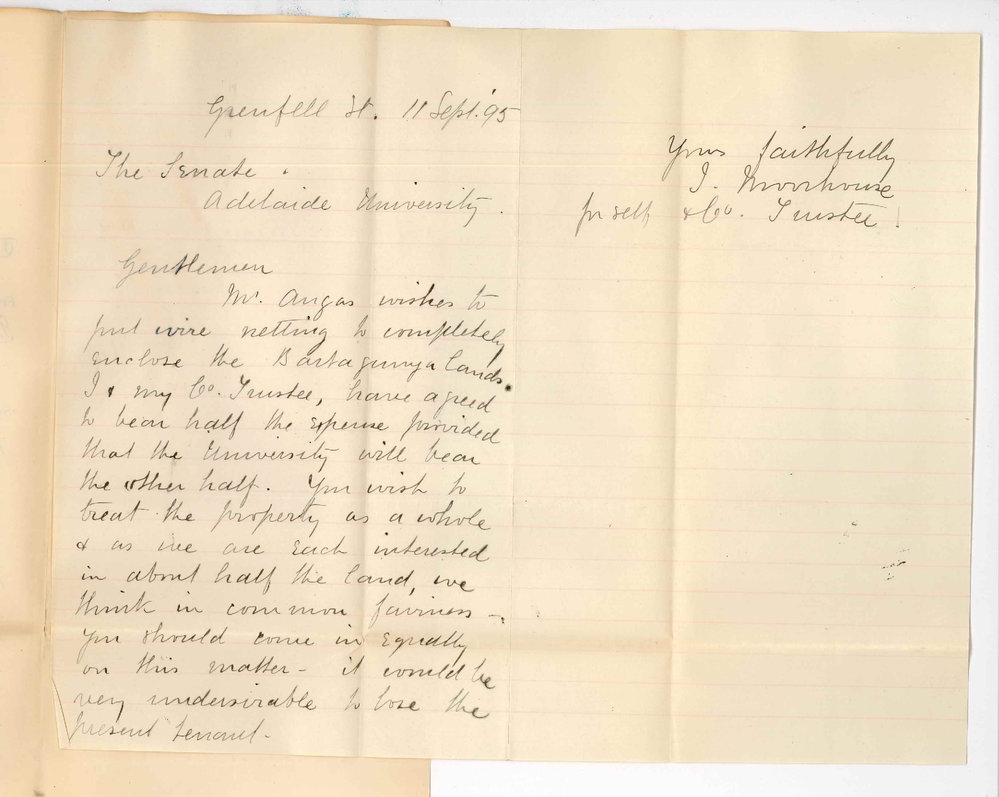 J Moorhouse - Grenfell Street Adelaide - Wire net fencing at Bartagunia