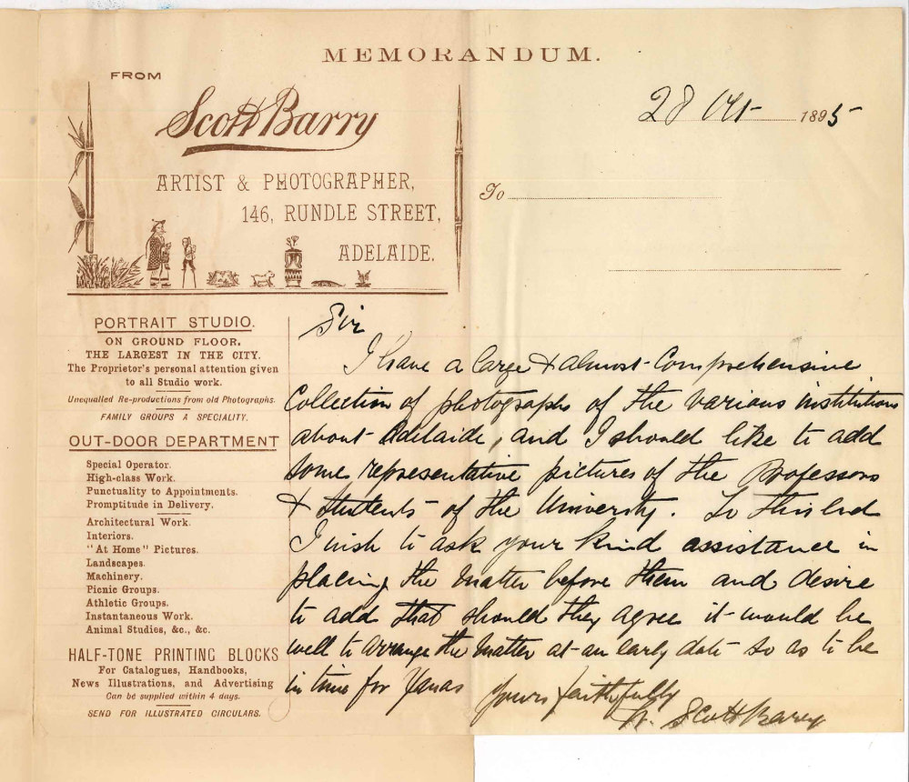 Scott Barry - Photographer - Rundle Street Adelaide - Regarding photographing professors and students