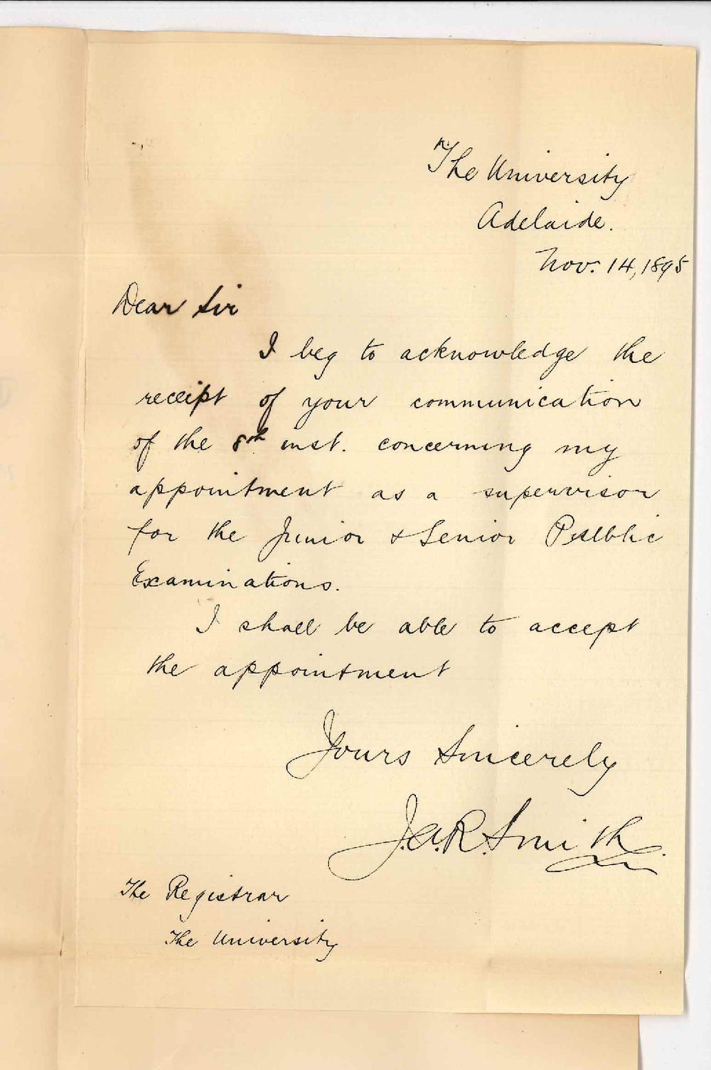 Jillian Augustus Romaine Smith - The University - Will supervise at Junior and Senior Public Exams