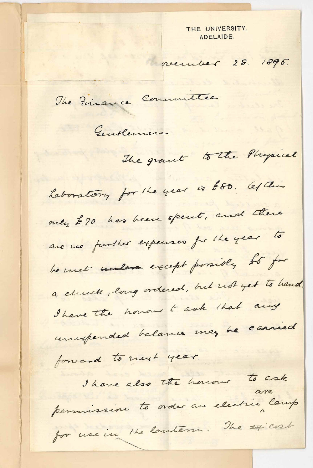 Professor William Henry Bragg - The University - Electric light in the Physical Laboratory