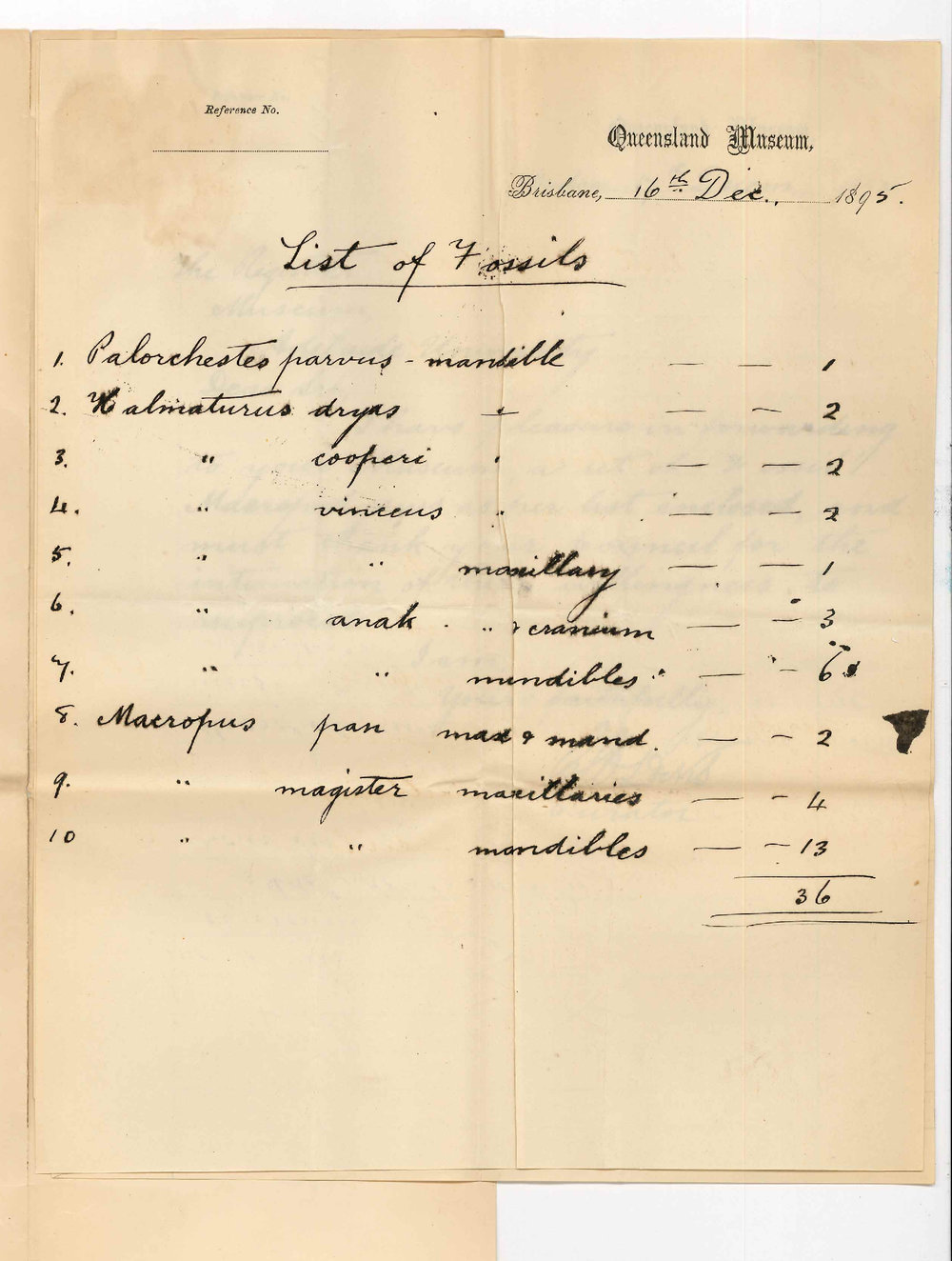 Charles Walter De Vis - Curator - Brisbane Museum - Forwarding Specimens