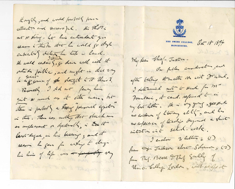 William Mitchell - Information relevant to his appointment as Hughes Professor