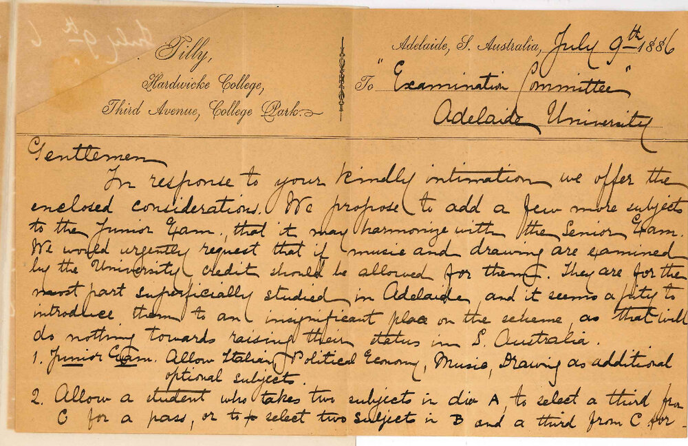 Miss Lucy Agnes and Florence Mary Tilly - Hardwicke College - College Park - Junior and Senior Public Examinations