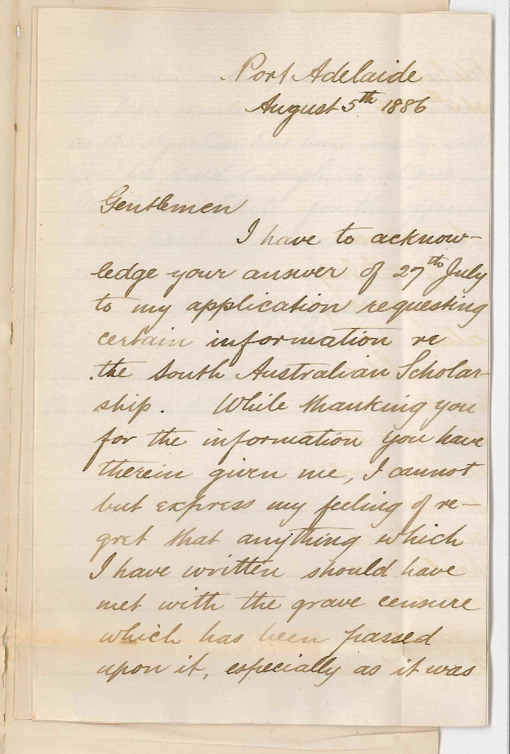 W J Walker - Port Adelaide - History of South Australian Scholarship