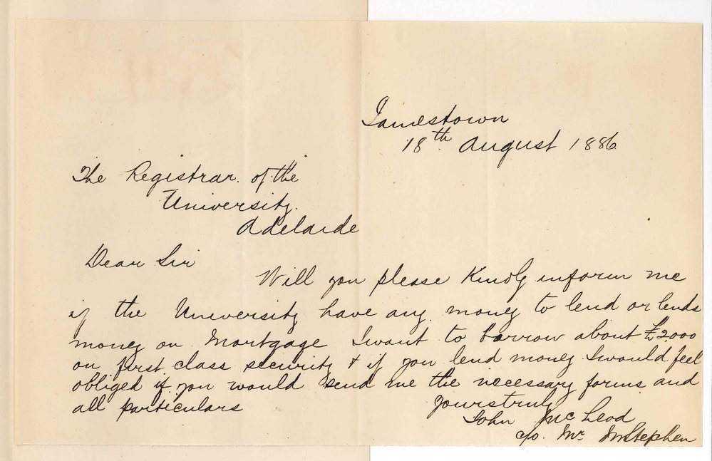 John McLeod - Jamestown - Loan on Mortgage