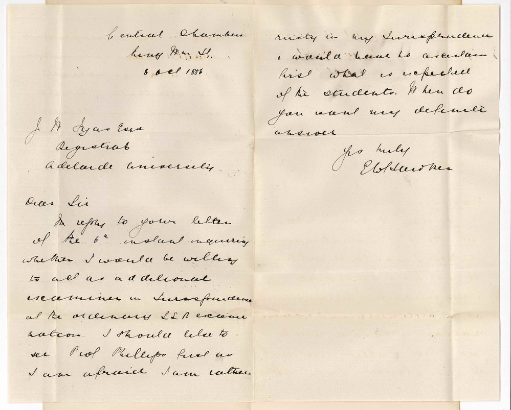 Edward William Hawker - King William Street Adelaide - Additional Examiner Jurisprudence