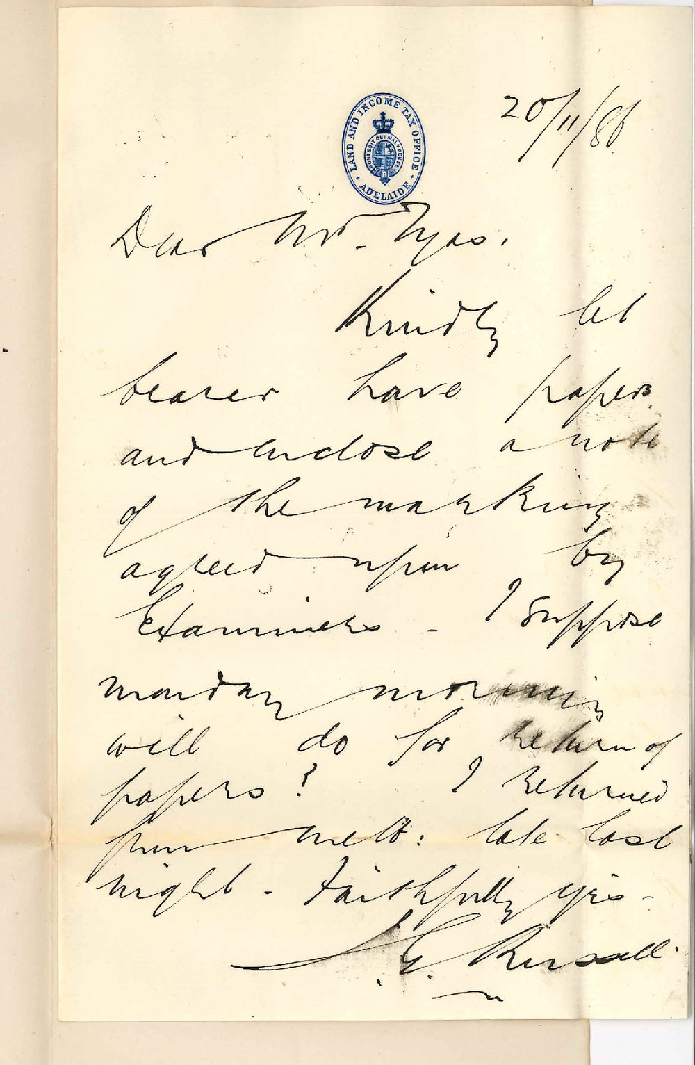 J G Russell - Land and Income Tax Office - Examination Papers on Procedure