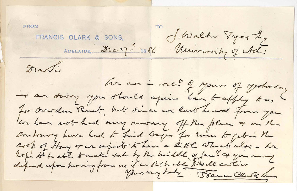 Francis Clark and Sons - Adelaide - Non-Payment of Rent