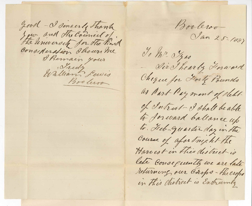 William Lewis - Booleroo - Payment of Interest