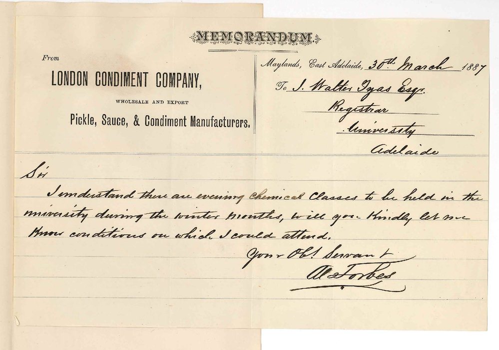 A Forbes - London Condiment Company - Maylands East Adelaide - Evening Class in Chemistry