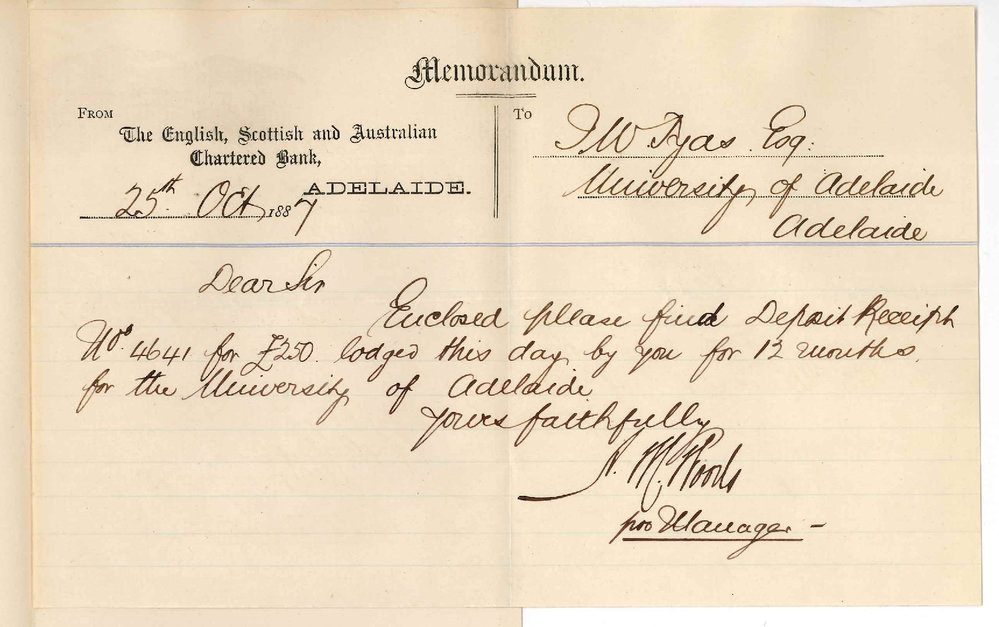 English Scottish and Australian Chartered Bank - Deposit Receipt for &pound;250