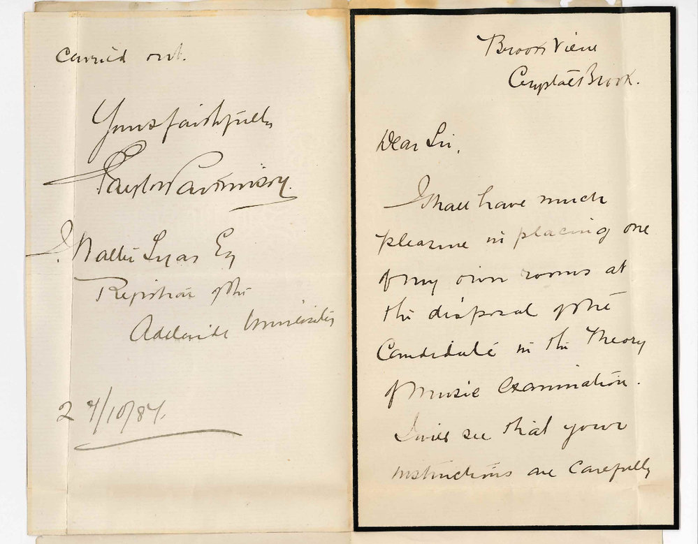 Dr John Taylor Parkinson - Crystal Brook - Arrangements for Examination in Music