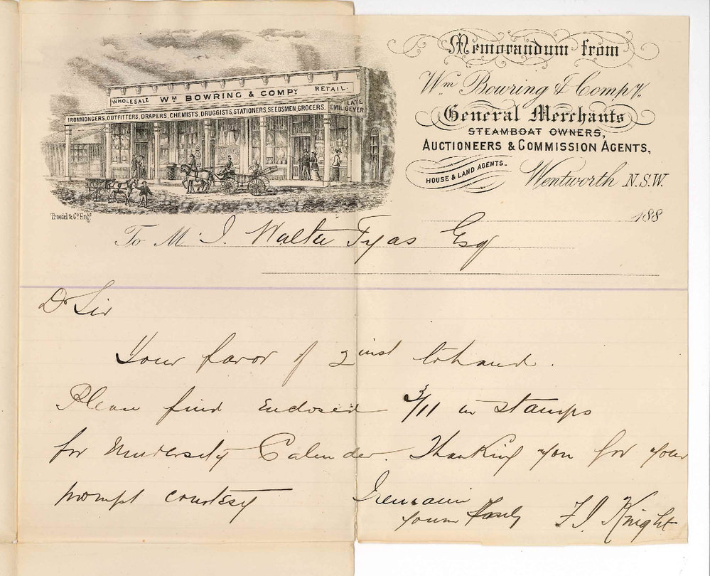 F J Knight - Wentworth - University Calendar