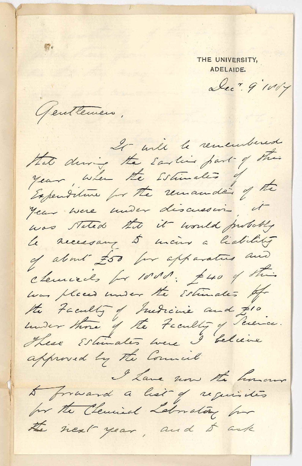 Professor Edward Henry Rennie - The University - Chemical Apparatus