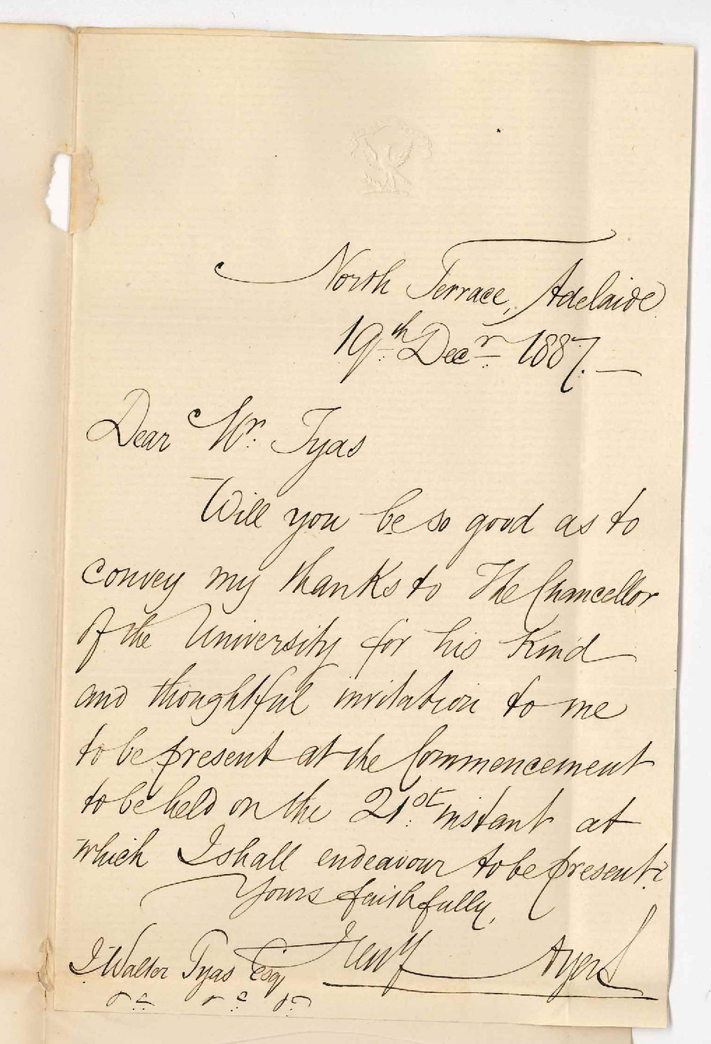 Sir Henry Ayers - North Terrace Adelaide - Attending Commemoration