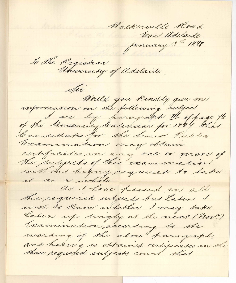 Richard A C Herbert - East Adelaide - Certificates for Separate Subjects Senior Public Examination