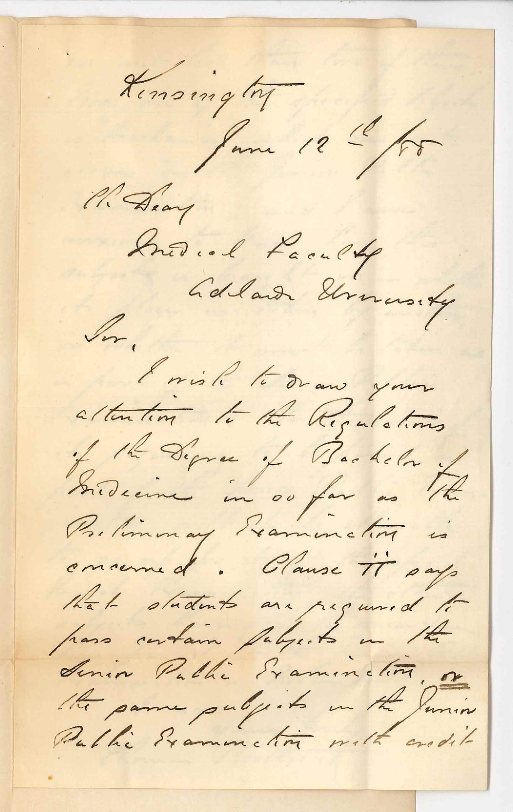 Dr Thomas Borthwick - Kensington - MB Preliminary and the Junior Public Examinations