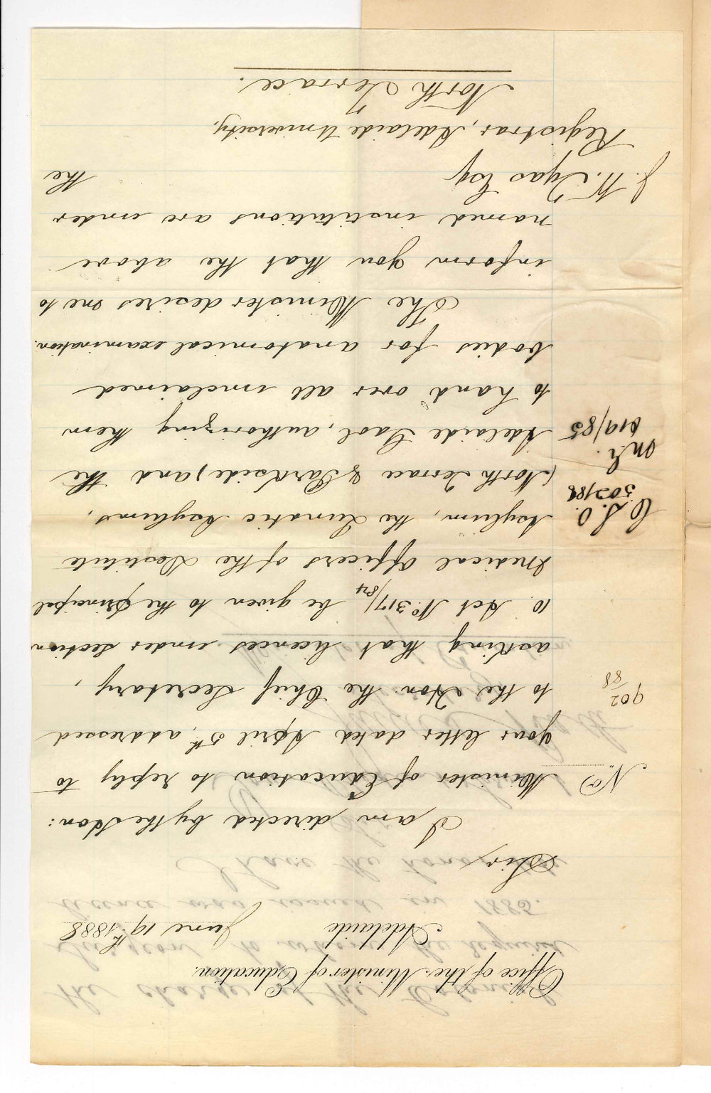 James Bath - Secretary - Office of the Minister of Education - Adelaide - Licenses for Medical Officers of Destitute Lunatic Asylums etc to Hand Unclaimed Bodies to Medical School