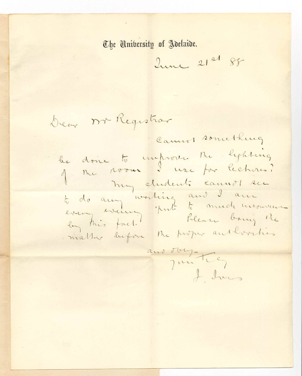 Professor Joshua Ives - The University - Bad Gas Supply