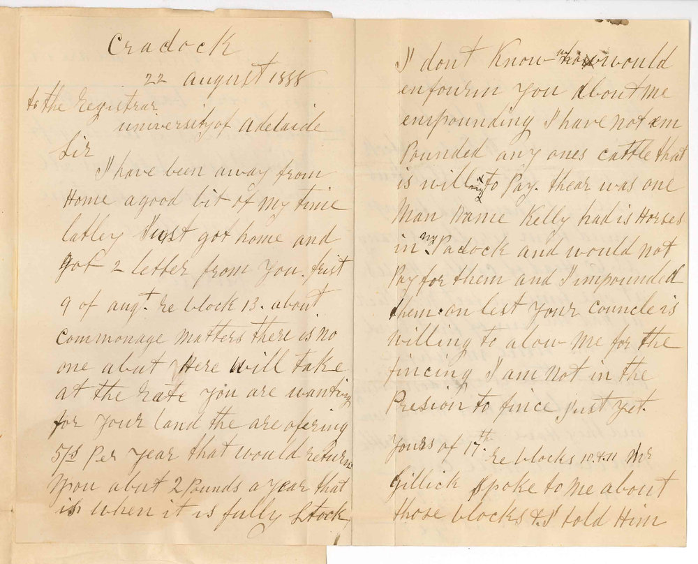 Joseph Turner - Cradock - Affairs at Wirreanda Fencing Mr Gillick Block 13