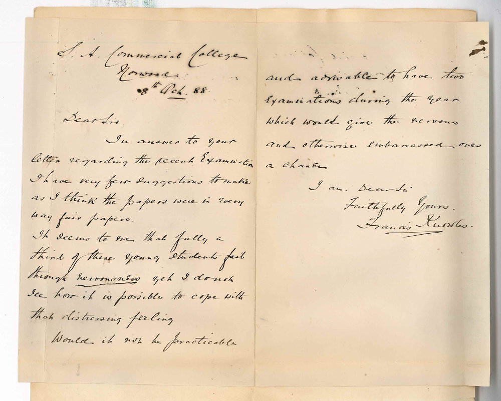 Francis Knowles - Norwood - Failure of Candidates at Preliminary Examination