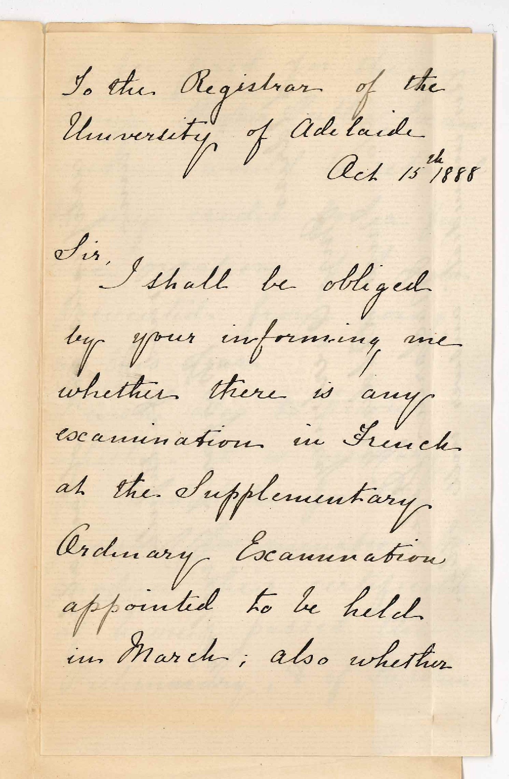 Miss Margaret Overbury - McLaren Vale - French and Higher Public Examination etc