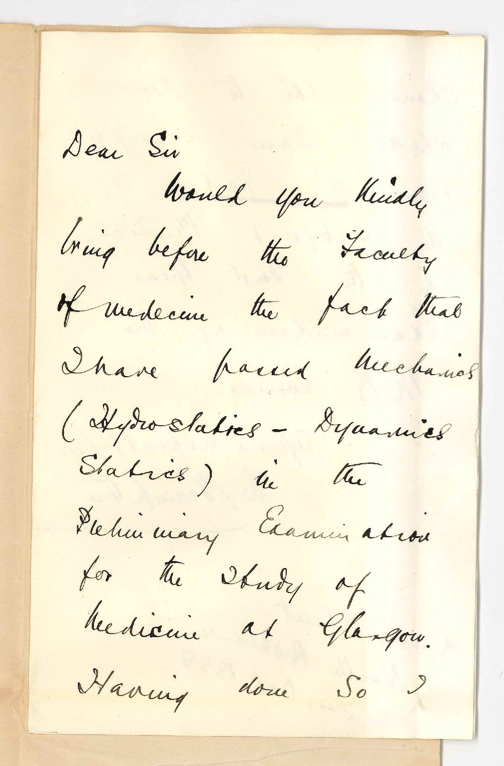 Walter J Frampton - North Adelaide - Exemption from portion of Physics in MB Examination