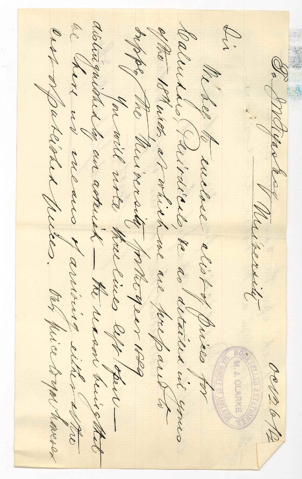 M J Clarke and Co - Rundle Street Adelaide - Tender for Supply of Periodicals