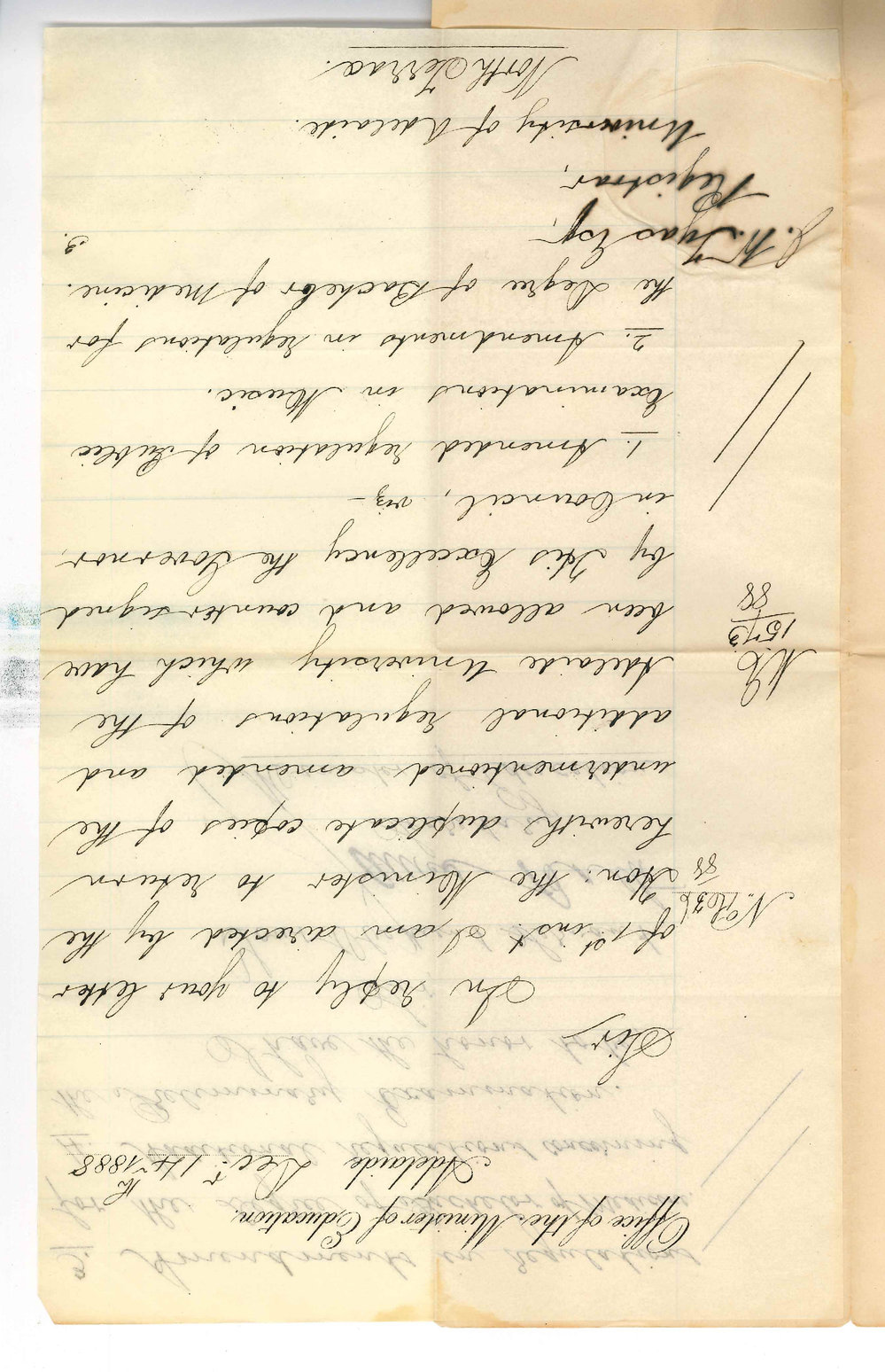 James Bath - Secretary - Office of the Minister of Education - Returning Regulations Approved by the Governor