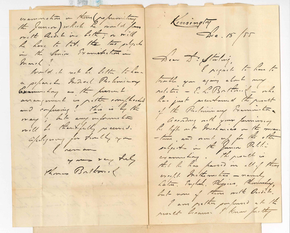 Dr Thomas Borthwick - Kensington - Junior Examination Medical Course and E L Borthwick