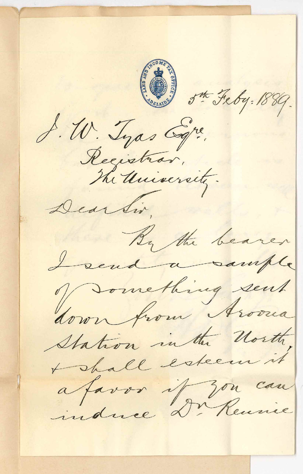 Herbert Dillon Gouge - Land and Income Tax Office - Adelaide - Specimen of Supposed Mineral