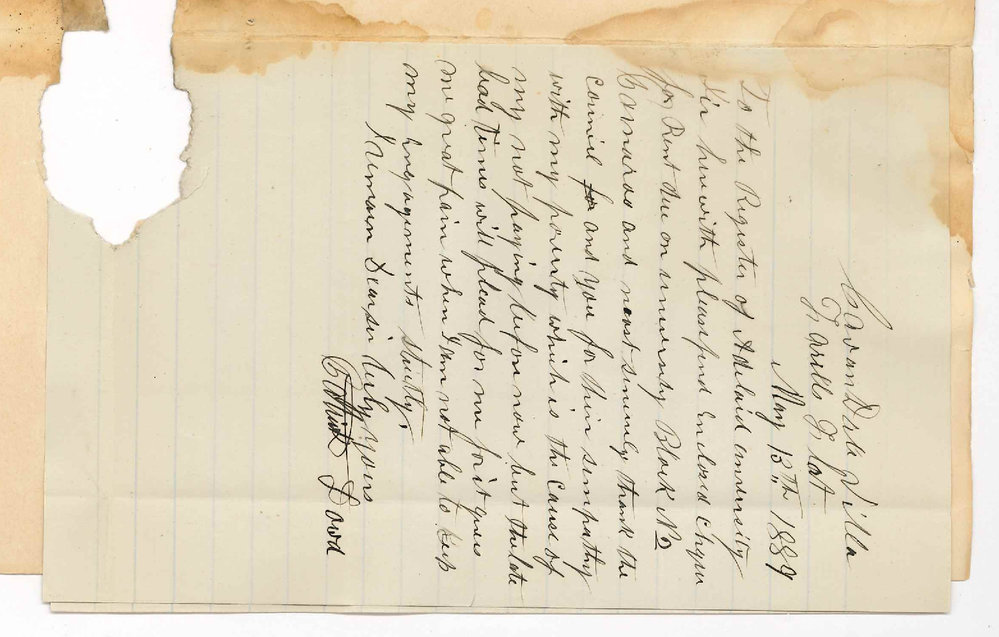 Patrick Dowd - Farrells Flat - Forwarding Payment of Rent