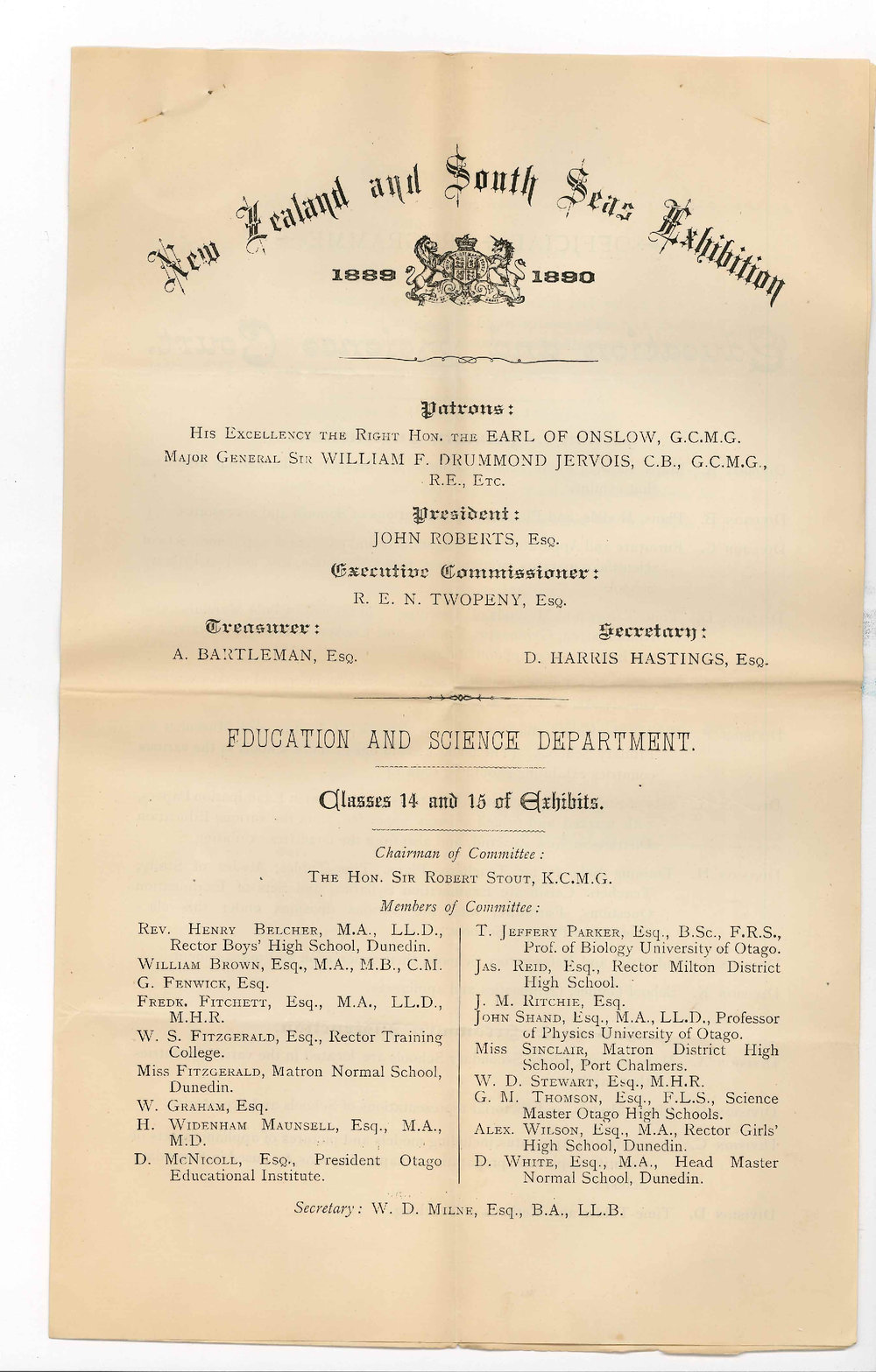 Sir Robert Stout - New Zealand - Concerning New Zealand and South Seas Exhibition