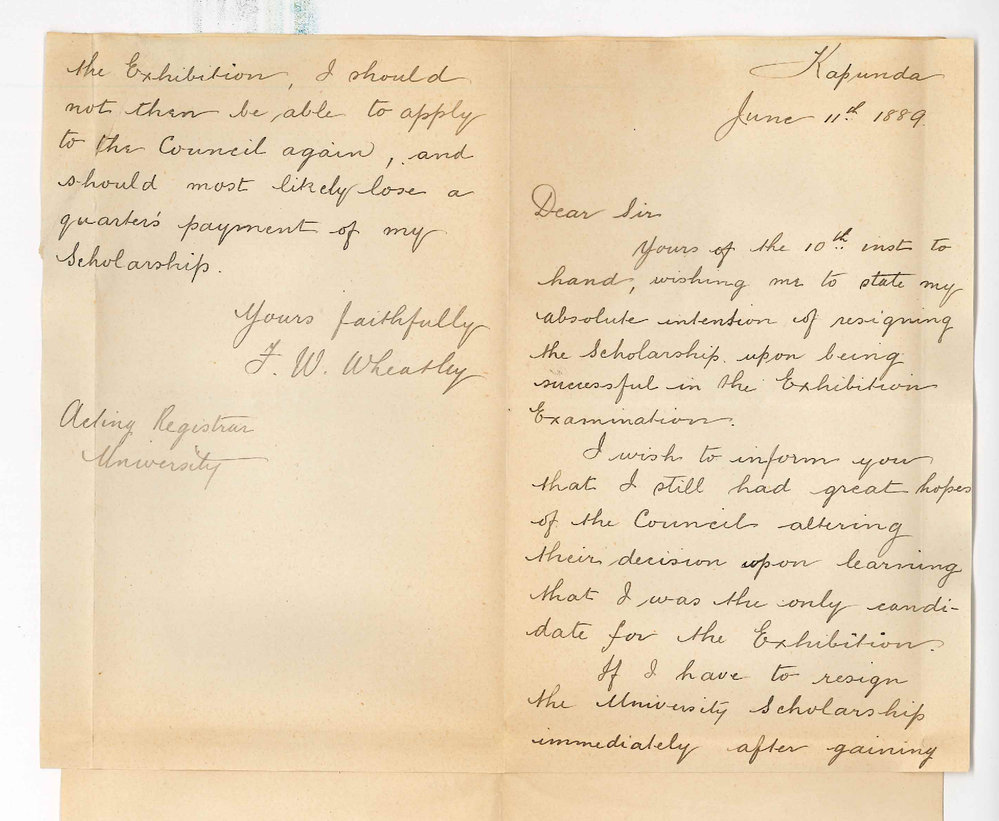 Frederick William Wheatley - Kapunda - Special Exam for Angas Engineering Exhibition