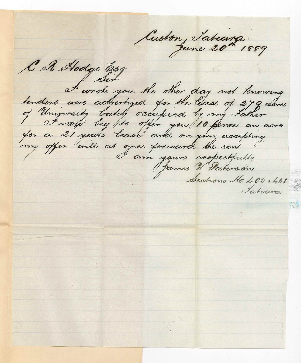 James W Paterson - Custon - Tatiara - Tender for University Block at Tatiara