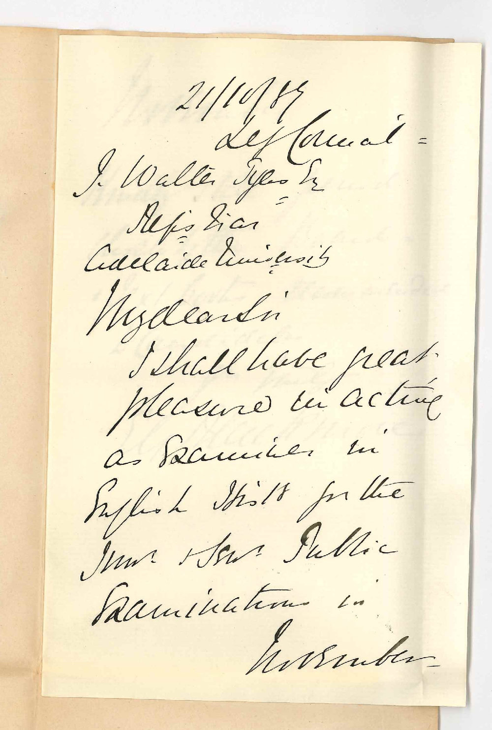 Edwin Gordon Blackmore - Adelaide - Will Examine in English History for Junior and Senior Public Examinations