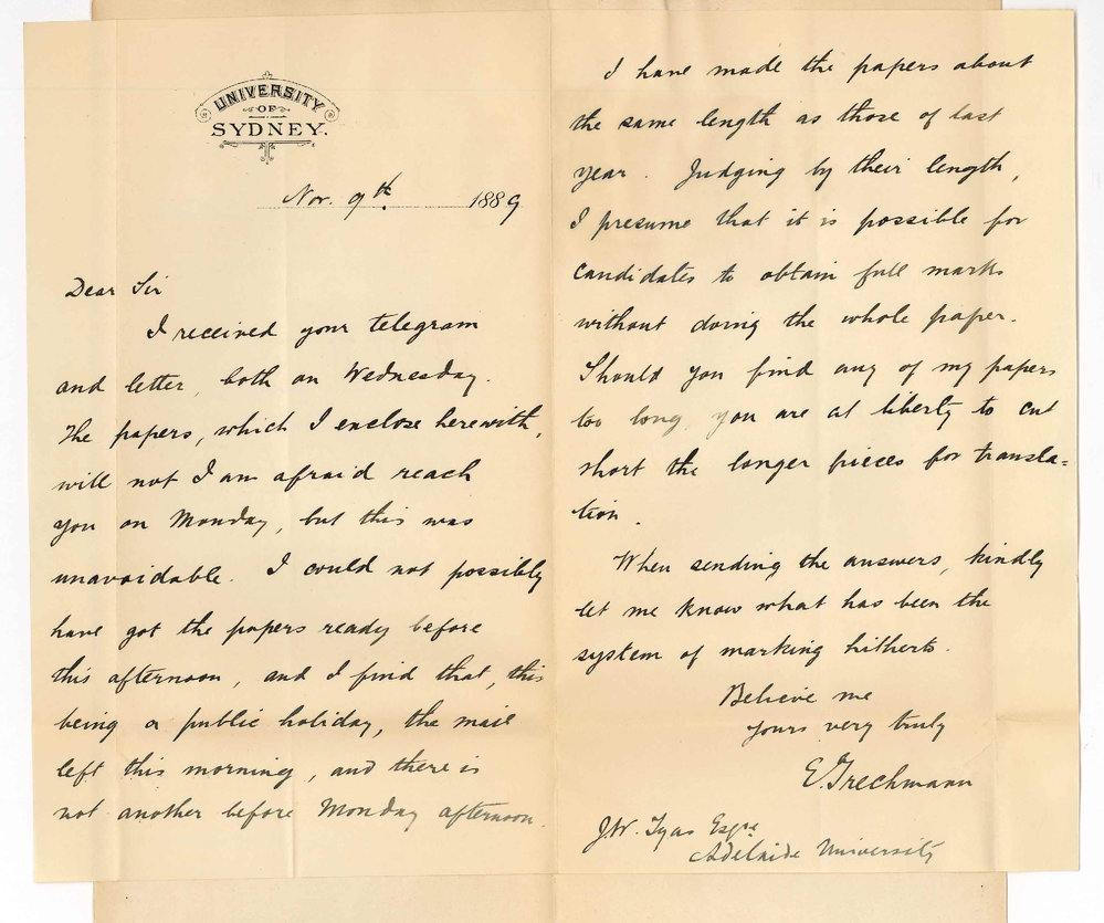 Emil J Trechmann - Sydney - French and German Papers for Junior and Senior Examinations