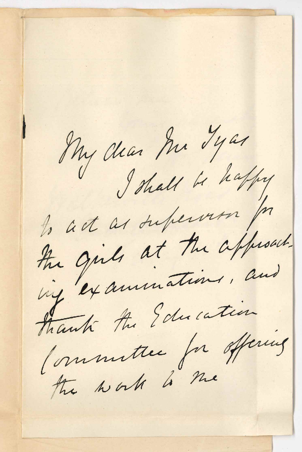 Miss C H Spence - East Adelaide - Will Act as Supervisor for Junior and Senior Public Examination