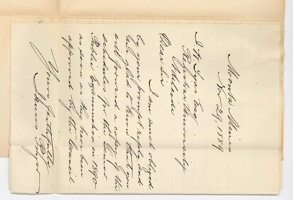 James Pryor - Moonta Mines - Schedules for Senior Public Examination