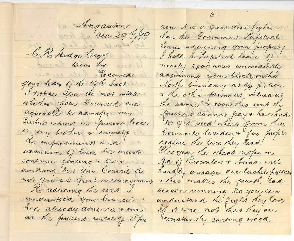 James P Heggie - Angaston - Improvements on land at Angaston