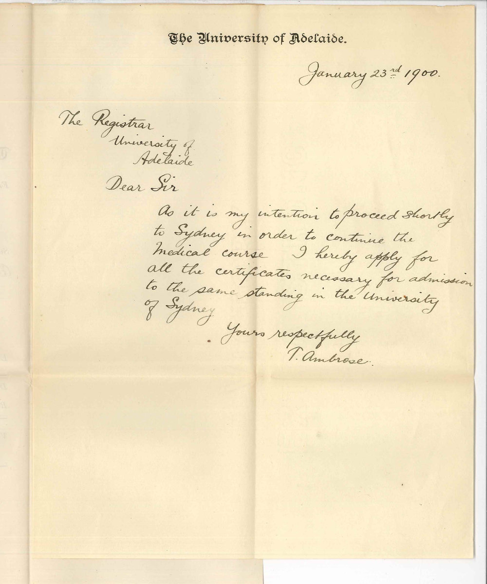 Theodore Ambrose - The University - Requesting Medical Certificates