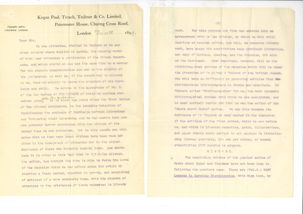 Kegan Paul and Trench and Trubner and Company Limited - London - Publications during December