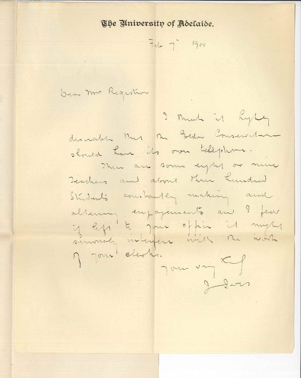 Professor Joshua Ives - The University - Conservatorium Telephone