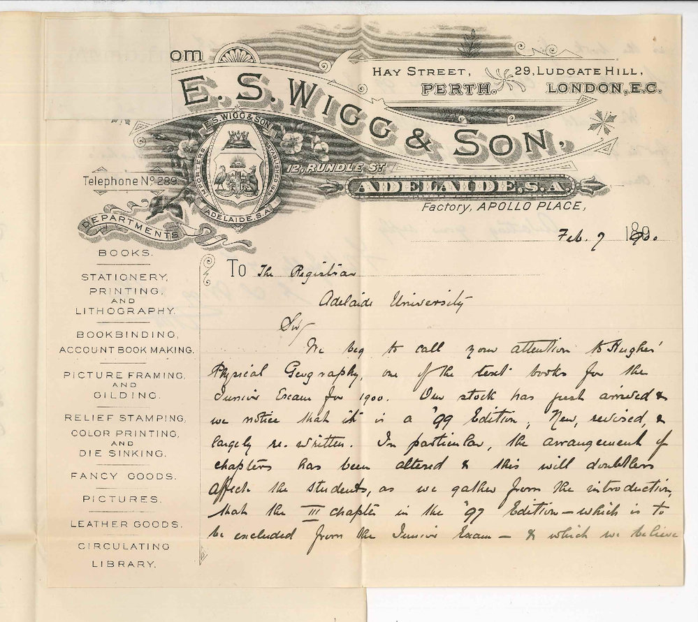 E S Wigg and Son - Adelaide - Text Book Physical Geography Junior Public Examination