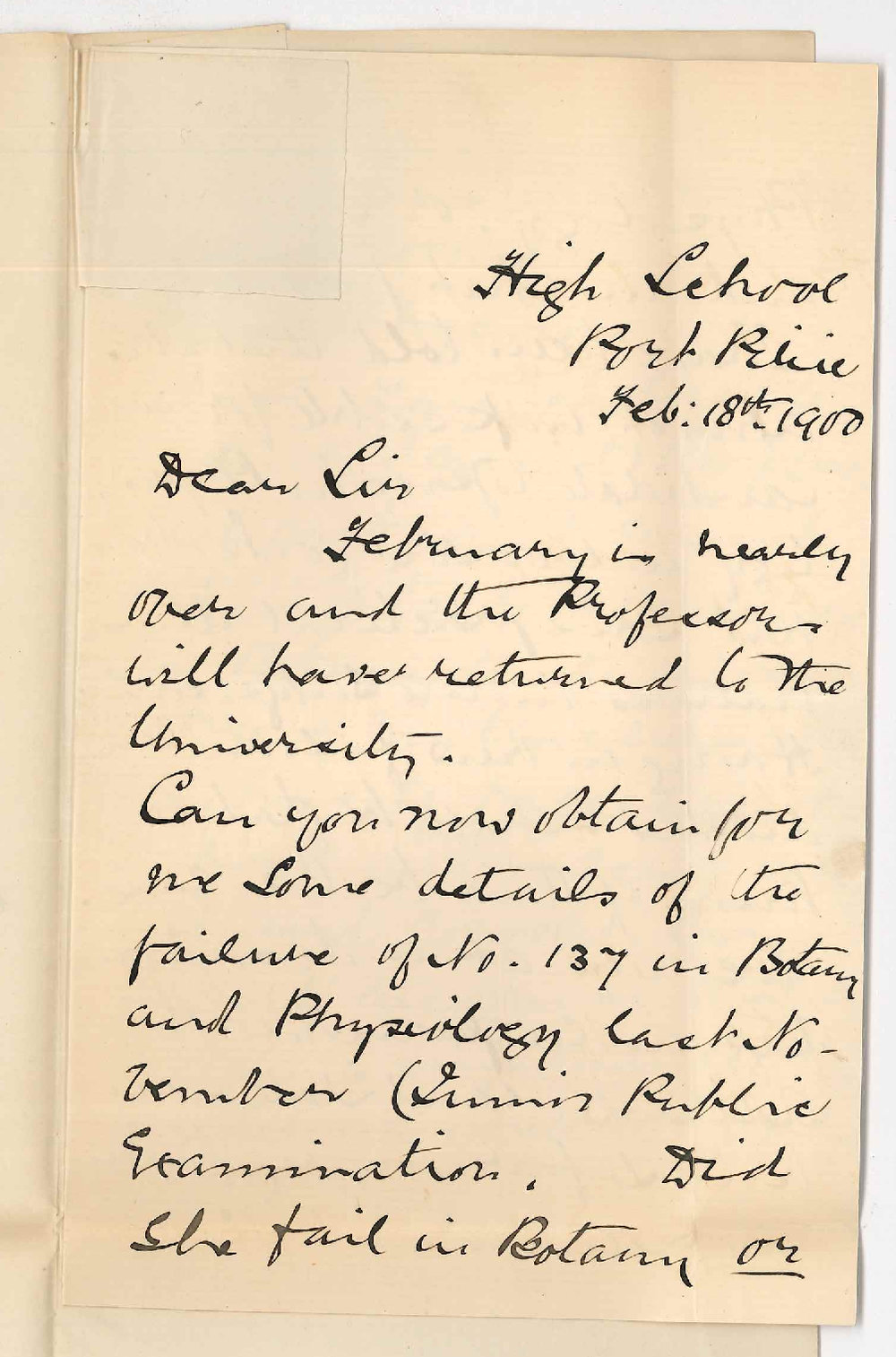 Miss Bessie Scott - Port Pirie - Concerning Junior Public Examination