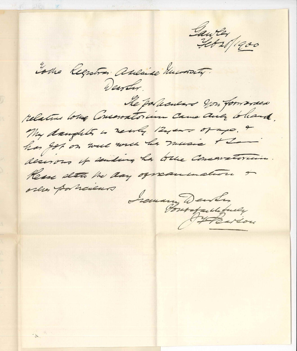 J F Pearson - Gawler - Particulars of the Conservatorium