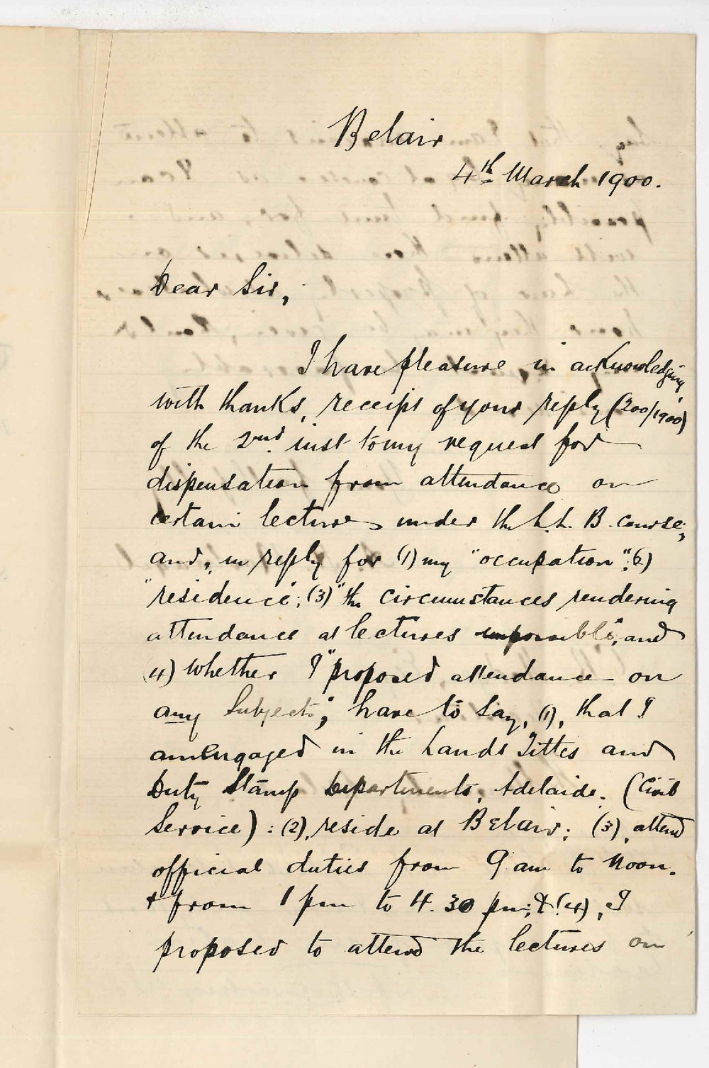 Albert Herman Nootnagel - Belair - Concerning LLB Course
