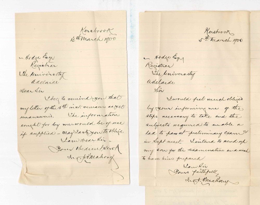 James J O'Mahony - Kersbrook - Preliminary Examination
