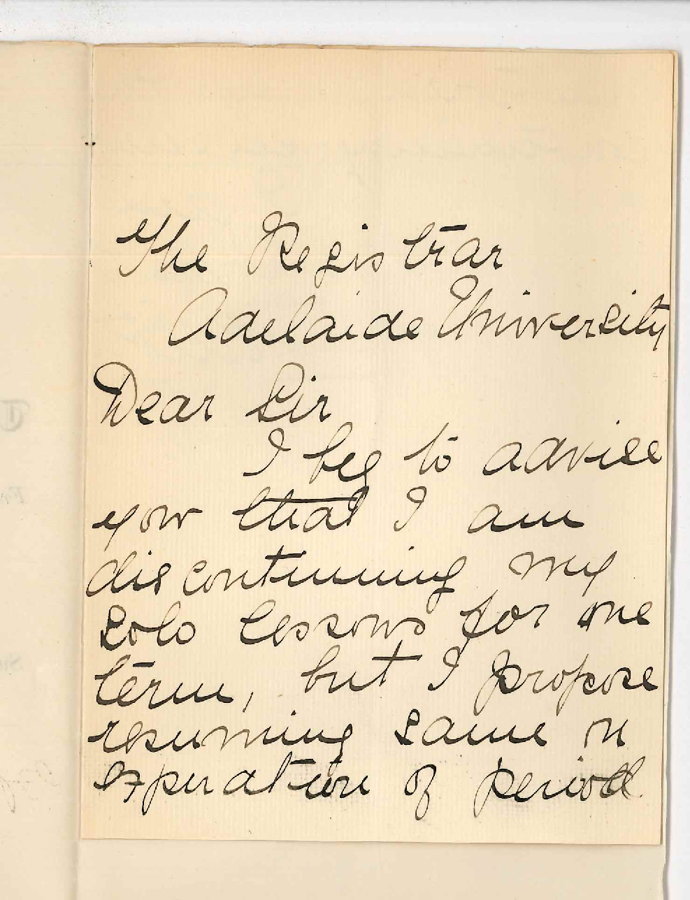 Miss Edith E Ward - North Adelaide - Lessons at Conservatorium