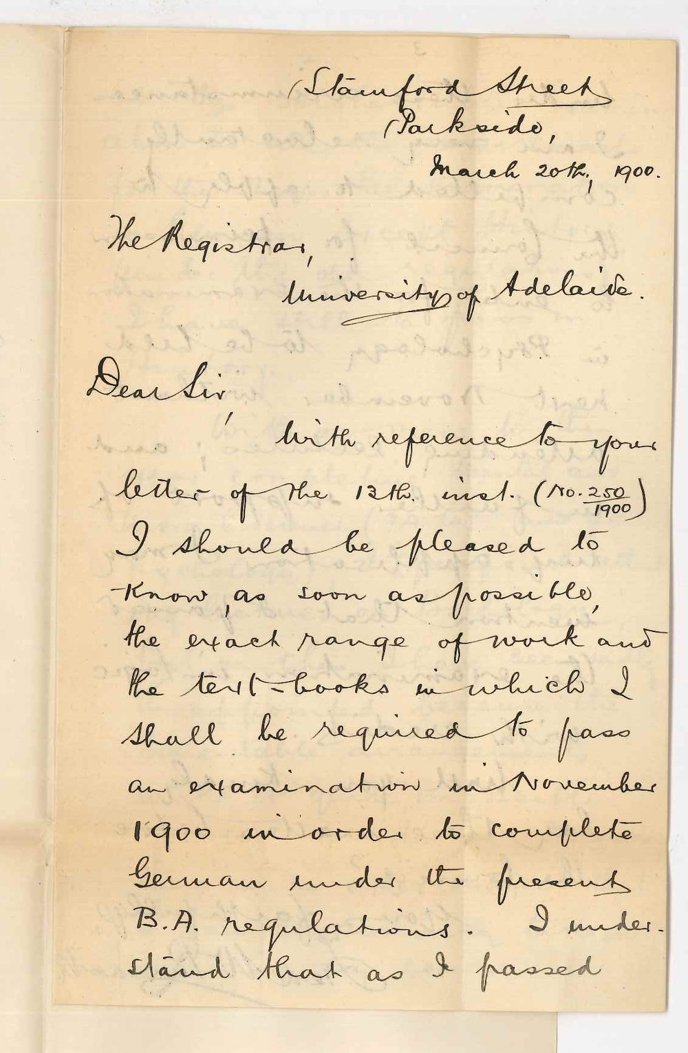 Fred W Russack - Parkside - Work and texts under new BA Regulations